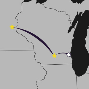 Minneapolis St. Paul International Airport connection to General Mitchell International Airport Milwaukee Msp Mke Airport Connection